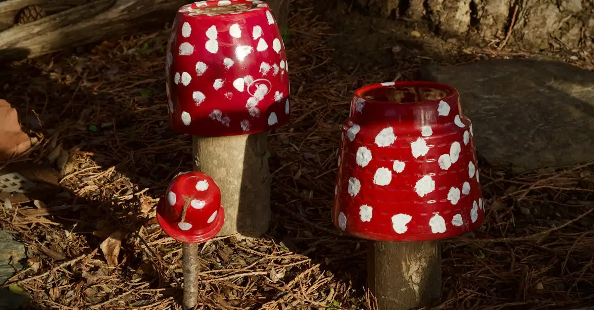 Tuindecoratie paddestoelen voor een sprookjesachtige tuin