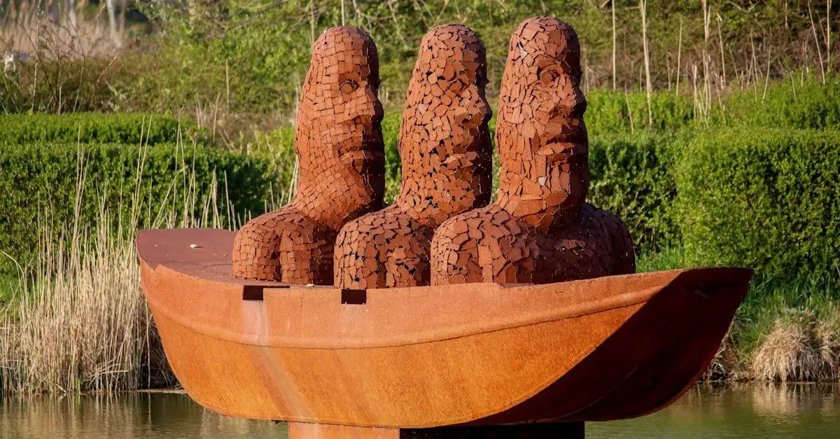 Tuindecoratie van Cortenstaal voor een Moderne Tuin